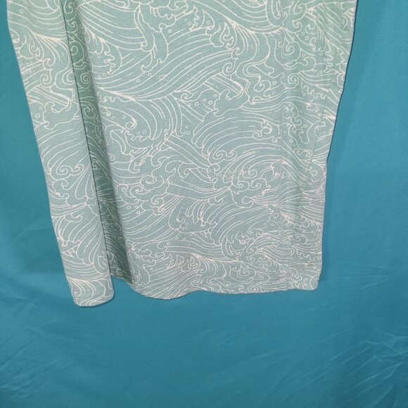 Sonoma Mens Sleeveless Tank Top Wave Print Small Light Blue & White - Picture 7 of 7